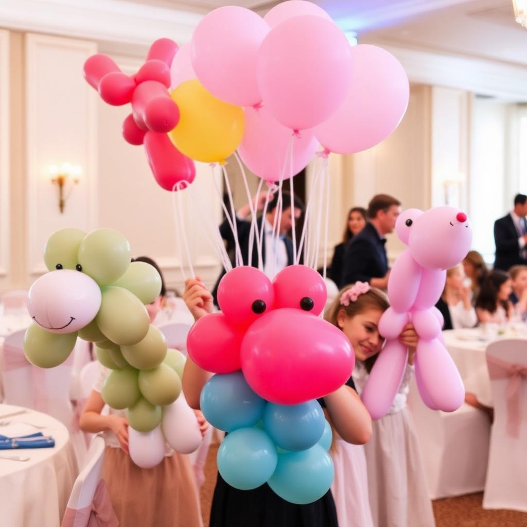 Balonowe zwierzątka na weselu
